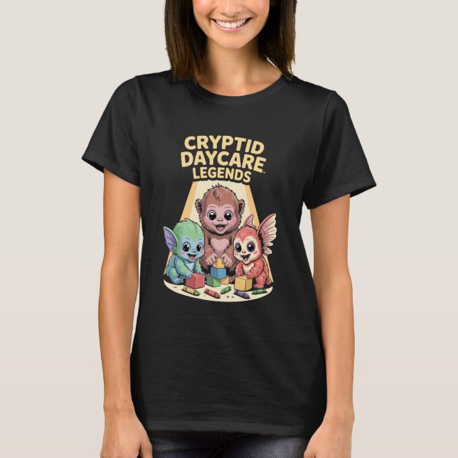 Camiseta Leyendas de Guardería de Críptidos Criaturas Diver (Anverso)