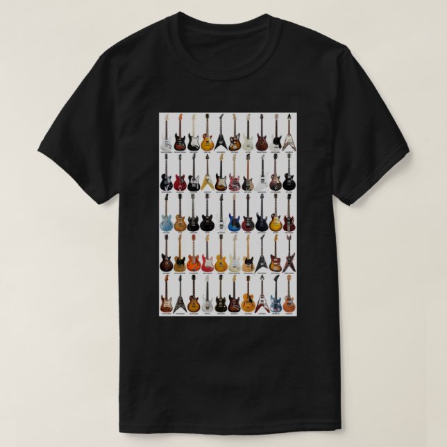 Camiseta Leyendas de guitarra impresión Metalizado (Diseño del anverso)