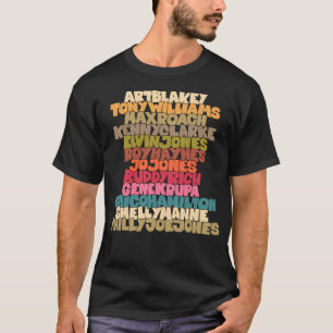 Camiseta Leyendas De Jazz En Tipo Los Tambores