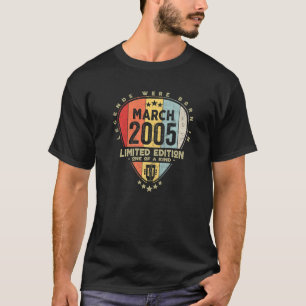 Camiseta Leyendas De púa de guitarra Nacidas En Marzo De 20