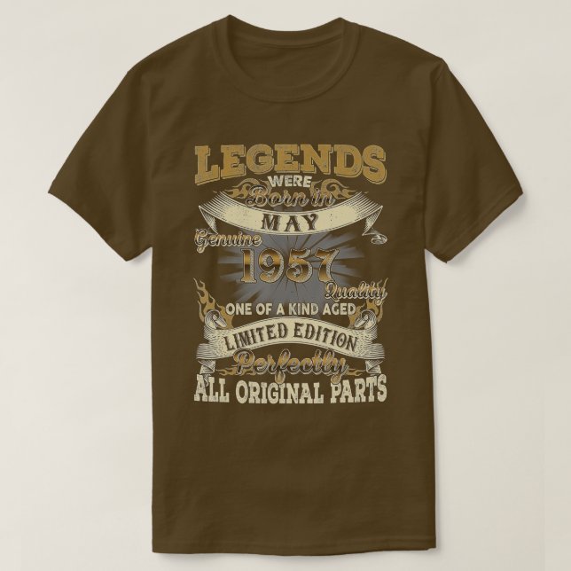 Camiseta Leyendas de regalo de cumpleaños 65 Nacidas en may (Diseño del anverso)