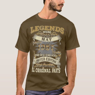 Camiseta Leyendas de regalo de cumpleaños 65 Nacidas en may