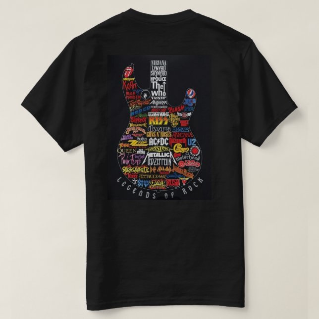 Camiseta Leyendas de rocas  (Reverso del diseño)
