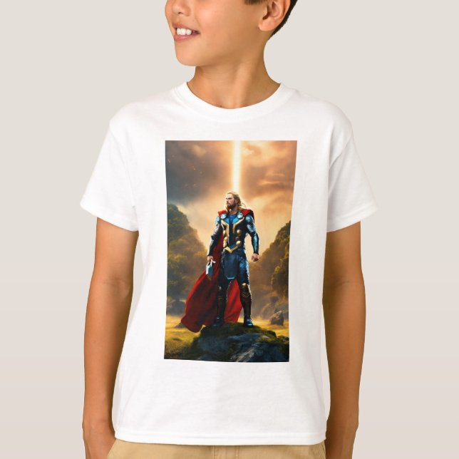 Camiseta "Leyendas de valor: El ascenso de los superhéroes" (Anverso)