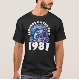 Camiseta Leyendas en la calle nacidas en 1981 para pescador