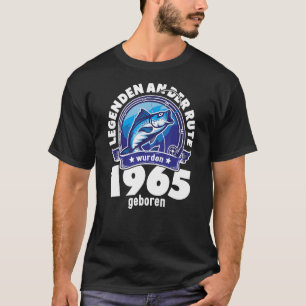 Camiseta Leyendas en la caña Nacidos en 1965 para pescadore