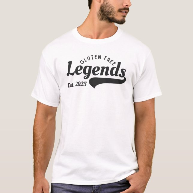 Camiseta Leyendas Libres Gluten - Este. Tees ligeros 2025 (Anverso)