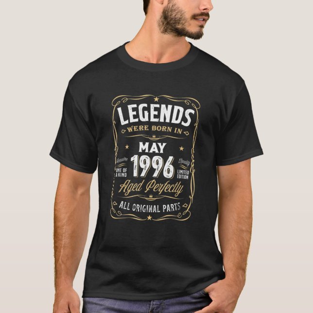 Camiseta Leyendas Mayo De 1996 Regalo De 30 Años De Edad 26 (Anverso)