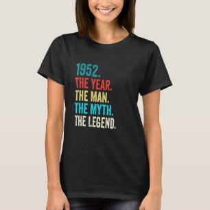 Camiseta Leyendas Nacidas En 1952 Hombre 70 Años