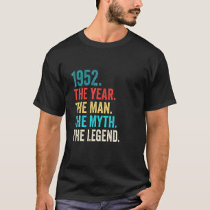 Camiseta Leyendas Nacidas En 1952 Hombre De 70 Años