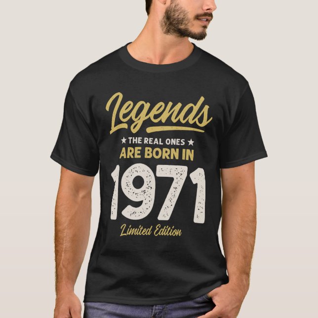 Camiseta Leyendas nacidas en 1971 - 51º cumpleaños Retro Cl (Anverso)
