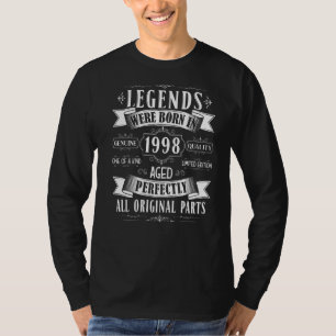 Camiseta Leyendas Nacidas En 1998 24º Cumpleaños 24 Años