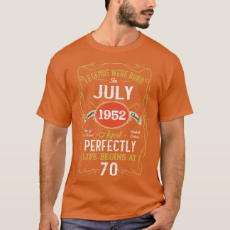 Camiseta Leyendas Nacidas En Julio De 1952 70º Cumpleaños 7