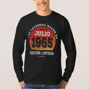 Camiseta Leyendas Nacidas En Julio De 1965 57º Cumpleaños 5