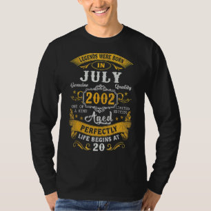 Camiseta Leyendas Nacidas En Julio De 2002 20º Cumpleaños 2