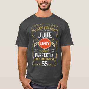 Camiseta Leyendas Nacidas En Junio De 1967 55º Cumpleaños 5