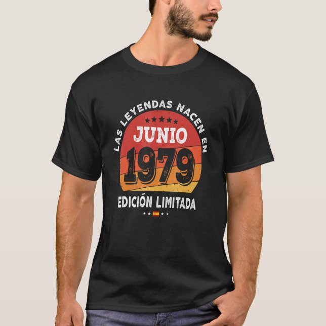 Camiseta Leyendas Nacidas En Junio De 1979 43º Cumpleaños 4 (Anverso)