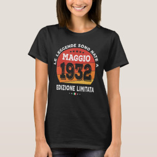 Camiseta Leyendas Nacidas En Mayo De 1932 90º Cumpleaños 90