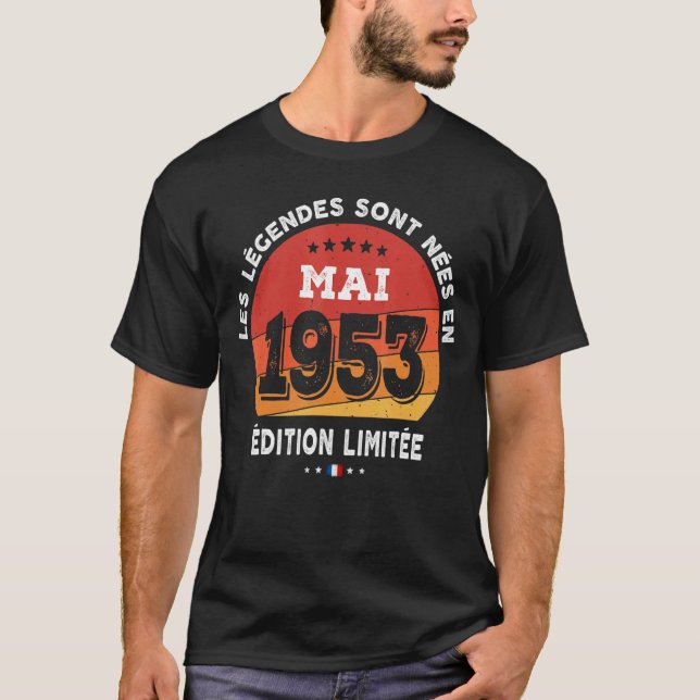 Camiseta Leyendas Nacidas En Mayo De 1953 (Anverso)