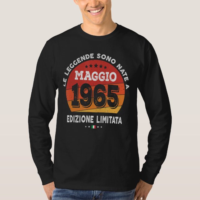 Camiseta Leyendas Nacidas En Mayo De 1965 57º Cumpleaños 57 (Anverso)