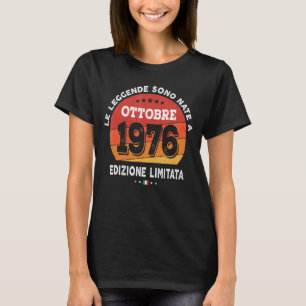 Camiseta Leyendas Nacidas En Octubre De 1976 46º Cumpleaños