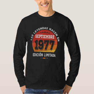 Camiseta Leyendas Nacidas En Septiembre De 1977 45º Cumplea