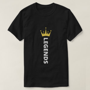 Camiseta leyendas   nombre de leyendas con diseño de corona
