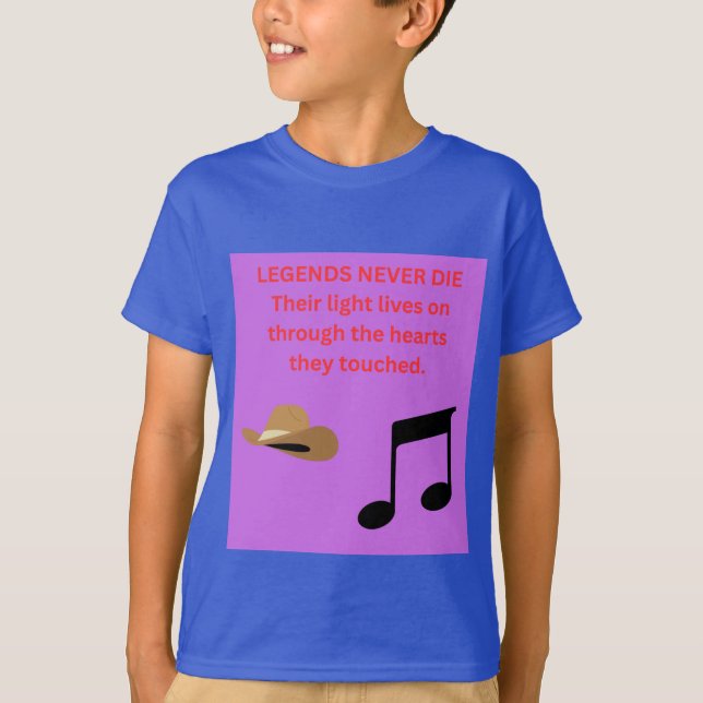 CAMISETA LEYENDAS NUNCA MUEREN (Anverso)
