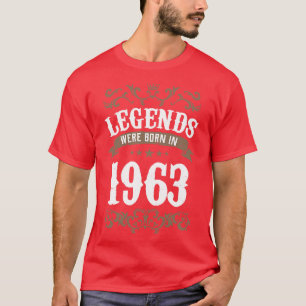 Camiseta Leyendas Vintage Nacidas En 1963