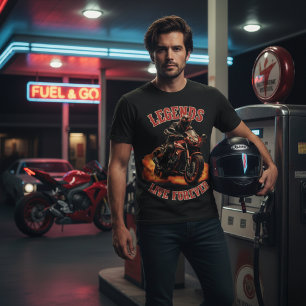 Camiseta Leyendas Viven por Siempre - Piloto de Motocicleta