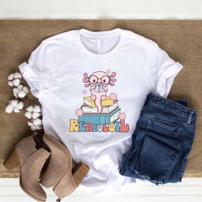 Camiseta Leyendo a Axolotl Pun Cute BookworlReader (Subido por el creador)