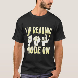 Camiseta Leyendo Awarene de pérdida de audición sorda de ge