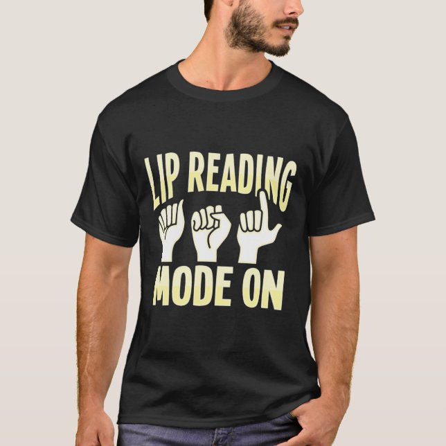 Camiseta Leyendo Awarene de pérdida de audición sorda de ge (Anverso)
