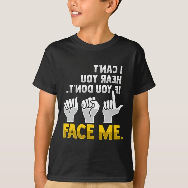 Camiseta Leyendo Awarene de pérdida de audición sorda de ge (Anverso)