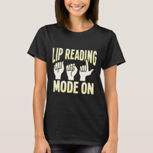 Camiseta Leyendo Awarene de pérdida de audición sorda de ge