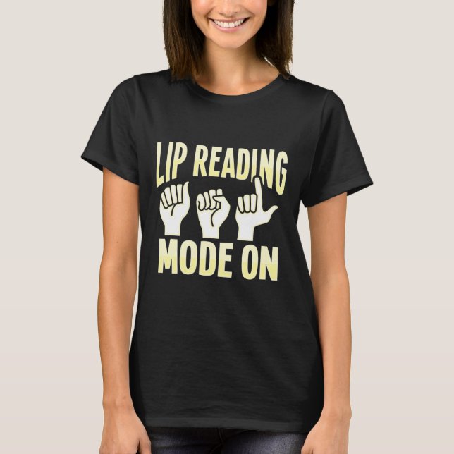 Camiseta Leyendo Awarene de pérdida de audición sorda de ge (Anverso)