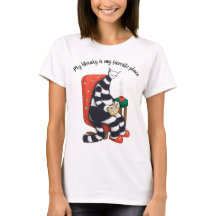 Leyendo biblioteca de diversiones de gatos