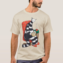 Camiseta Leyendo el amante del libro del gato