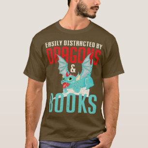 Camiseta Leyendo el libro Lover Fantasy Animal Book Dragon