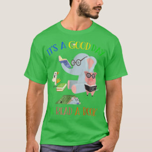 Camiseta Leyendo Elefantes Y Amantes Del Libro De Cerdo Ami