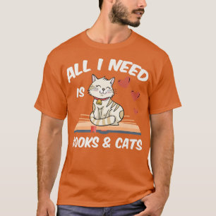 Camiseta Leyendo gatos divertidos libros sobre animales Gat