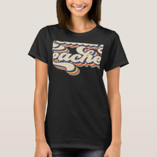 Camiseta Leyendo la gratitud del profesor Retro Sunset Teac