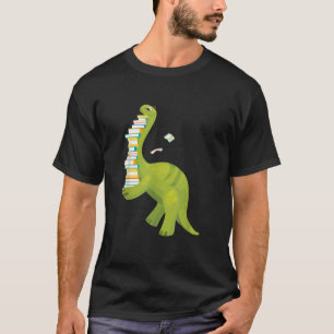 Camiseta Leyendo la literatura de los dinosaurios Leer libr