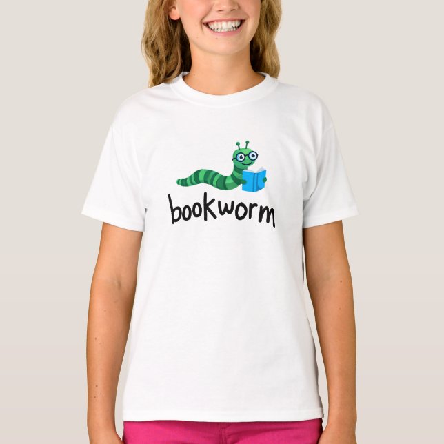 Camiseta Leyendo librero Buddy Cute con libro (Anverso)