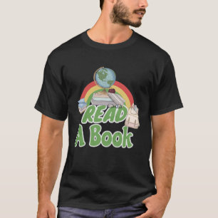 Camiseta Leyendo libro de biblioteca de lectura de profesor