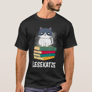Camiseta Leyendo libros de lectura de gatos autor de gatos