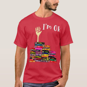 Camiseta Leyendo libros, lector bibliotecario Nerd, estoy b