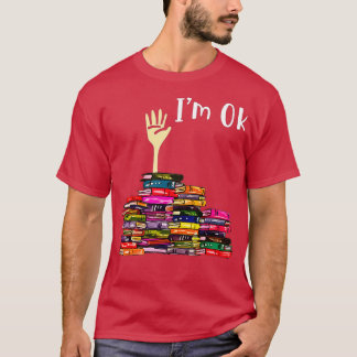 Camiseta Leyendo libros, lector bibliotecario Nerd, estoy b