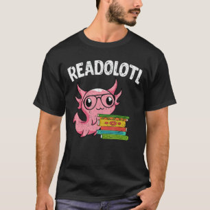 Camiseta Leyendo libros Salamander Bookworm Readolotl Axolo