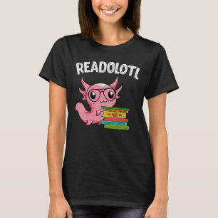 Camiseta Leyendo libros Salamander Bookworm Readolotl Axolo